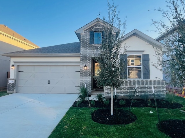 front of property featuring a garage