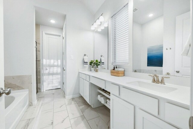 bathroom featuring a bathtub and vanity