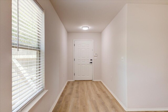 entryway featuring light wood-type flooring