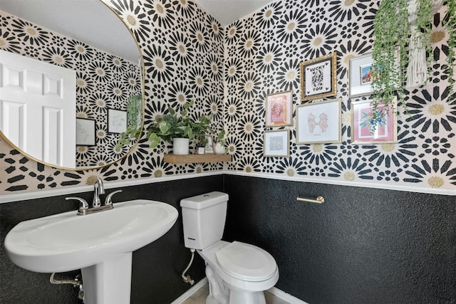 bathroom with sink and toilet