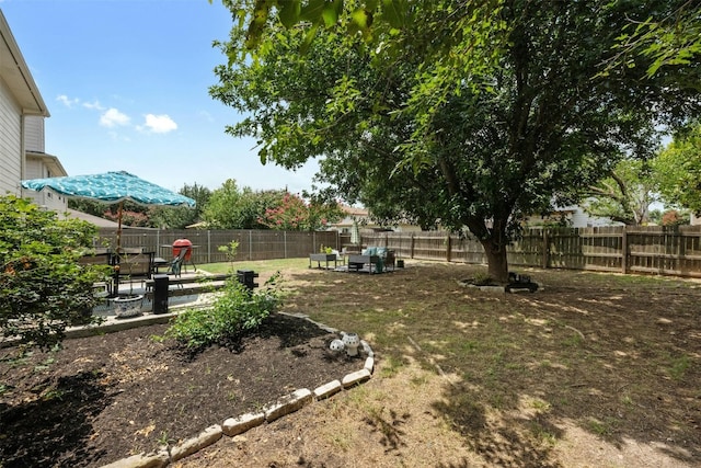 view of yard with a patio