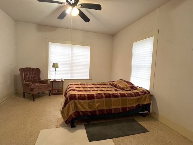 bedroom with ceiling fan