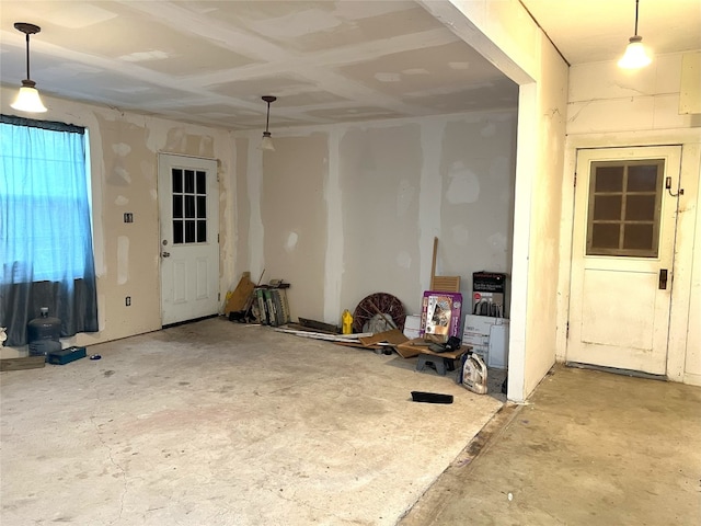 interior space with concrete flooring