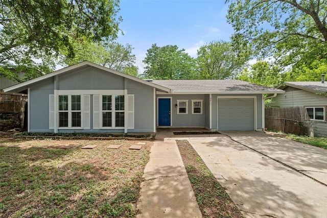 3411 Thomas Kincheon St, Austin, TX 78745 - single story home with an attached garage, concrete driveway, and a shingled roof