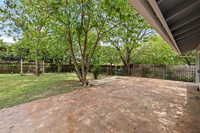 3411 Thomas Kincheon St, Austin, TX 78745 - fenced backyard with a patio area