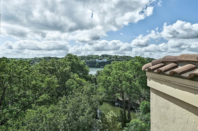 mountain view featuring a water view