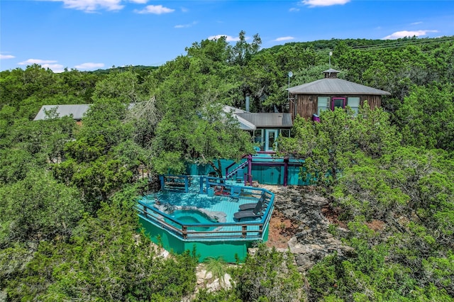 birds eye view of property