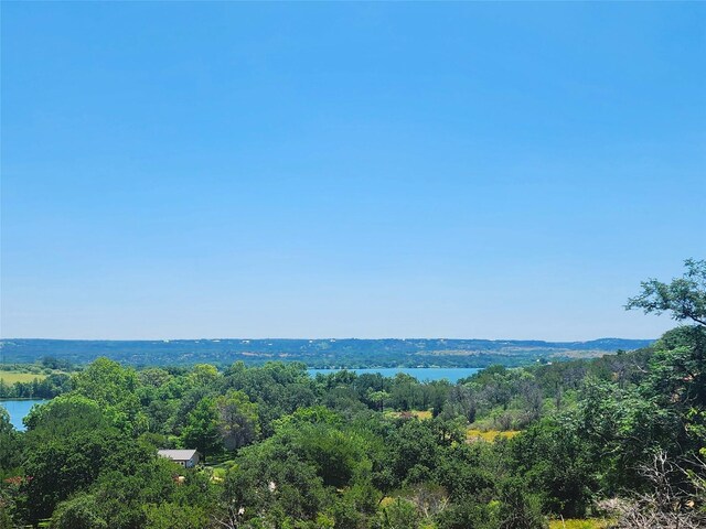 view of mountain feature with a water view