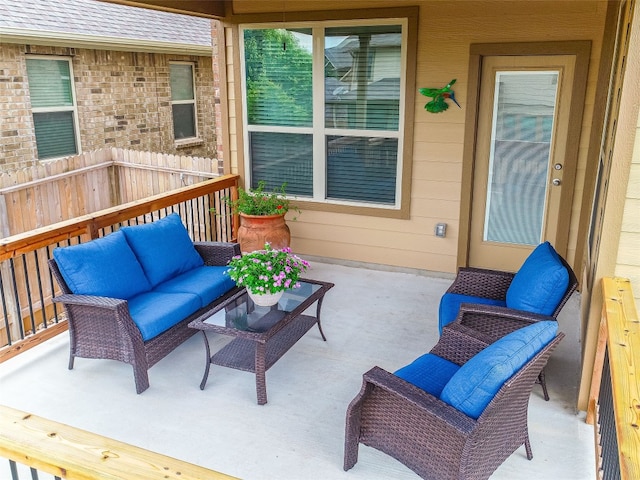 exterior space with an outdoor hangout area