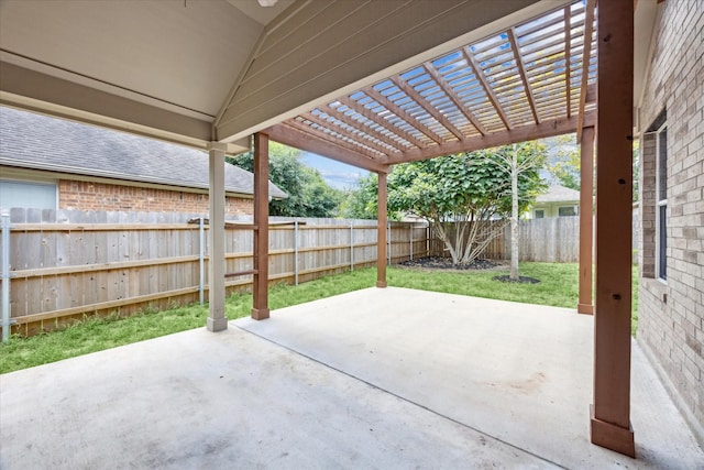 view of patio / terrace with a pergola