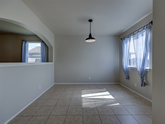 view of tiled empty room