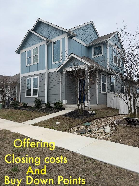 view of front of house featuring board and batten siding