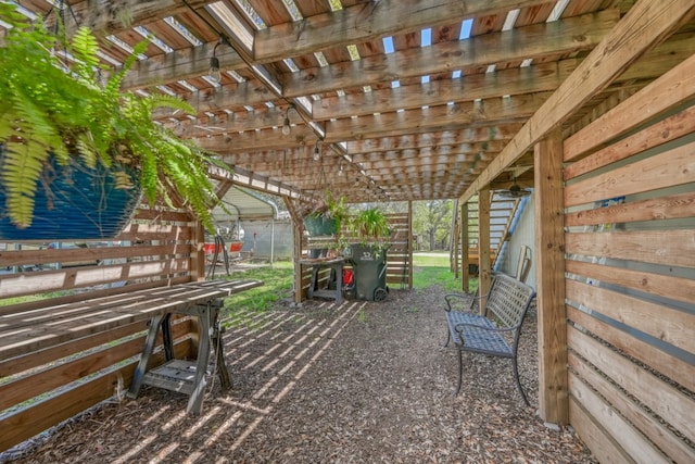 view of patio / terrace with a pergola