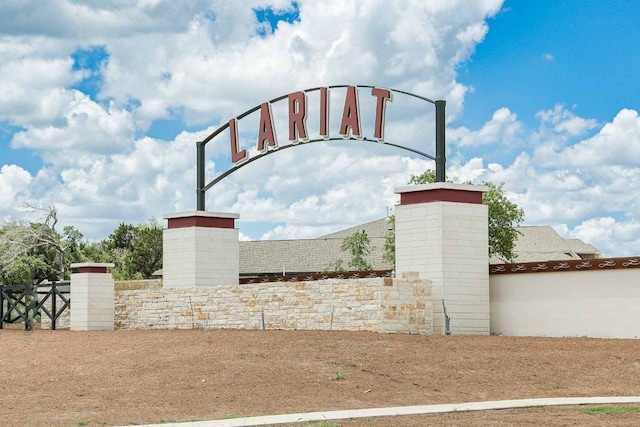 view of community sign