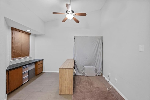 miscellaneous room featuring ceiling fan