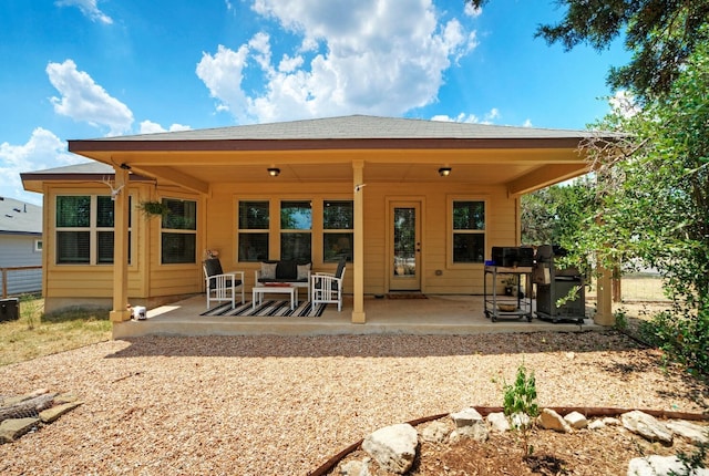 21707 Crystal Way, Lago Vista, TX 78645 - back of property with covered porch