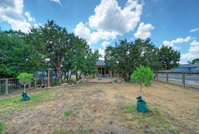 view of yard with a patio