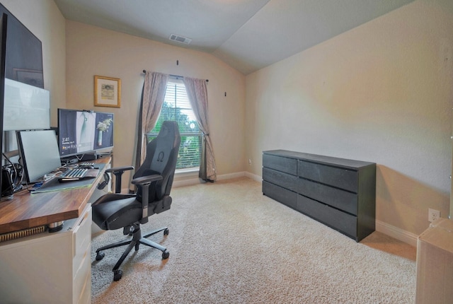 21707 Crystal Way, Lago Vista, TX 78645 - carpeted office with lofted ceiling and baseboards
