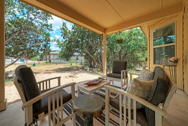 view of patio / terrace with an outdoor hangout area