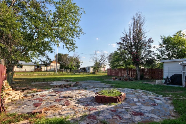 view of yard with a patio area