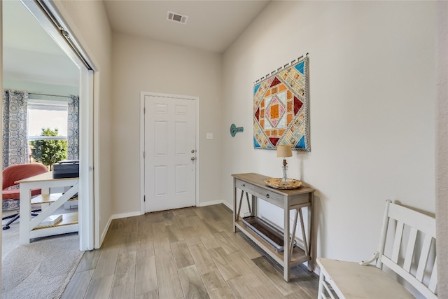 entryway featuring light hardwood / wood-style floors