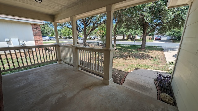 view of patio featuring covered porch