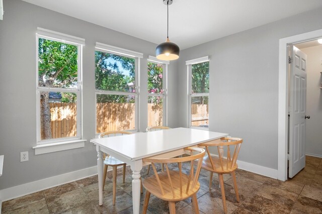 view of dining space