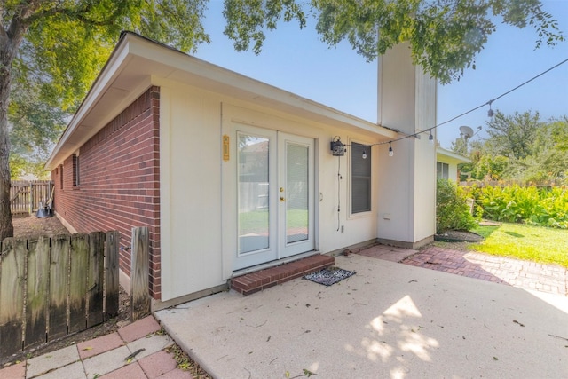 exterior space with a patio and french doors