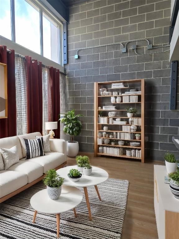 interior space with wood-type flooring