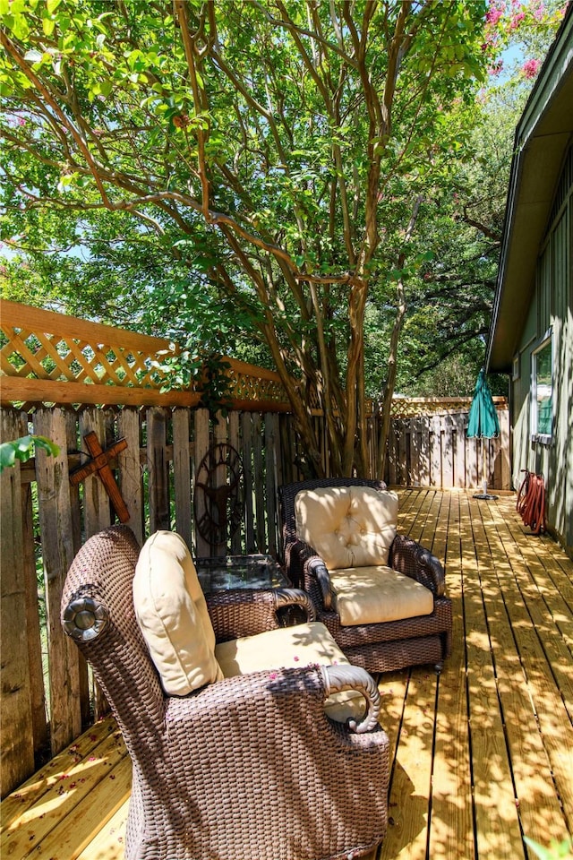 view of wooden terrace