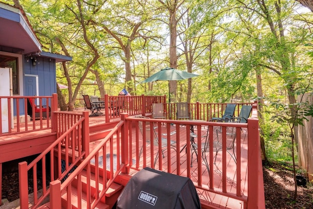 view of wooden terrace