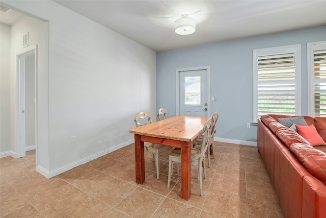 view of dining room