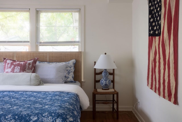 bedroom featuring hardwood / wood-style floors