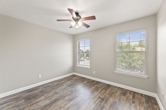 2700 Breezy Point Cv, Round Rock, TX 78665 - empty room featuring dark wood-style floors and a ceiling fan