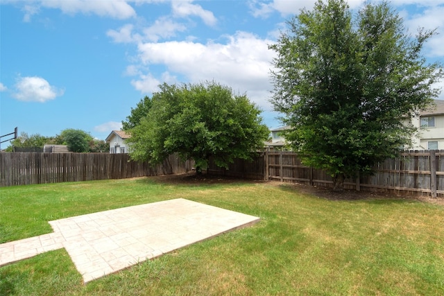 view of yard with a patio