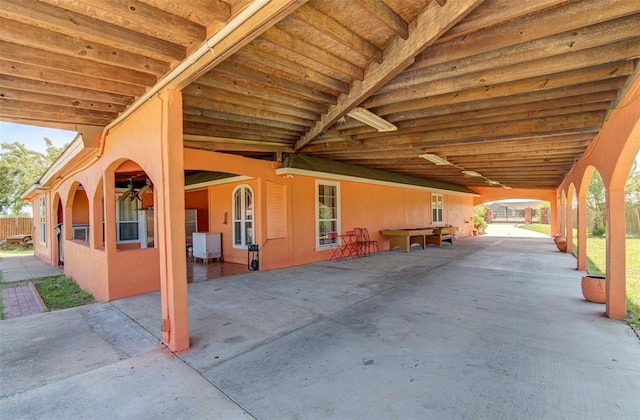 view of horse barn