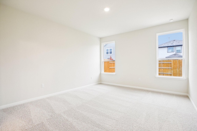 view of carpeted spare room