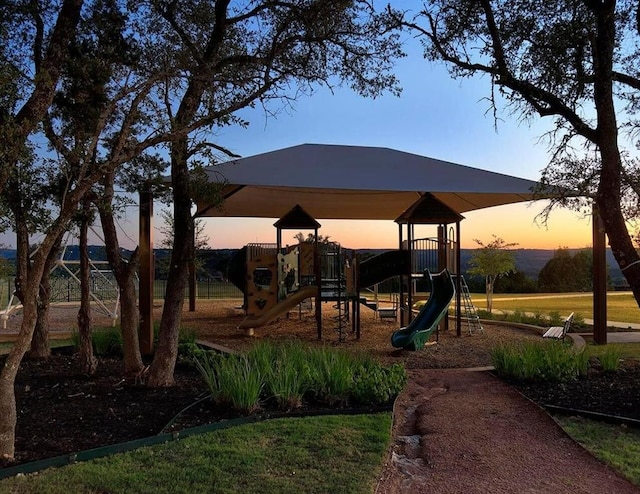 view of playground at dusk