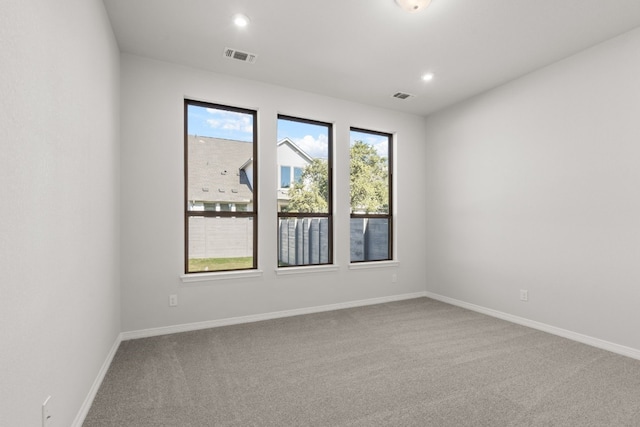 carpeted spare room featuring a healthy amount of sunlight