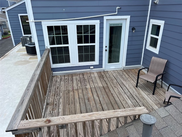 wooden terrace with central AC