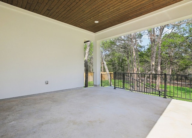 view of patio with a balcony