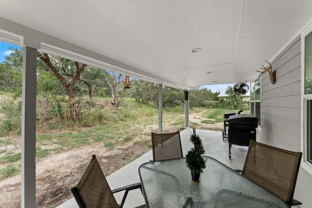 view of patio with grilling area