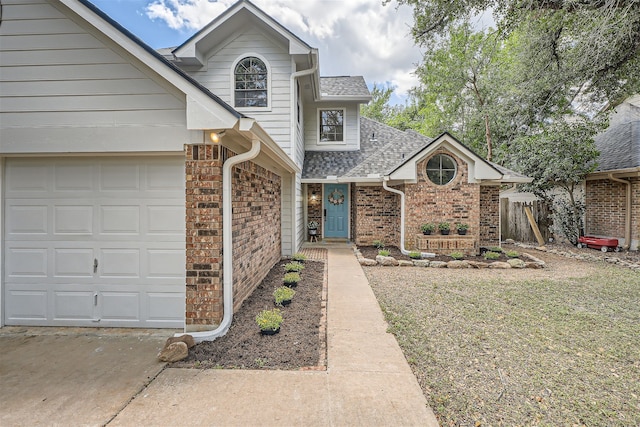 front of property featuring a garage