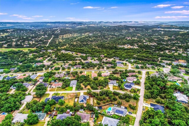 bird's eye view with a residential view