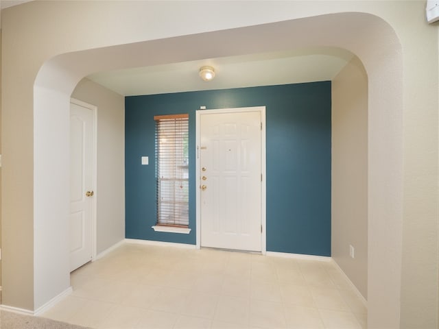 view of tiled foyer entrance