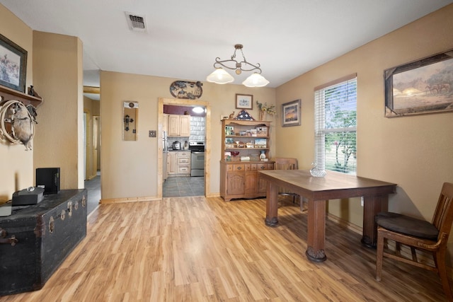 view of tiled dining area