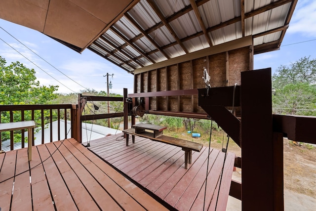 view of wooden terrace