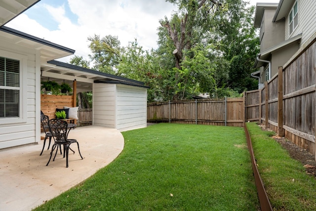 view of yard featuring a patio area