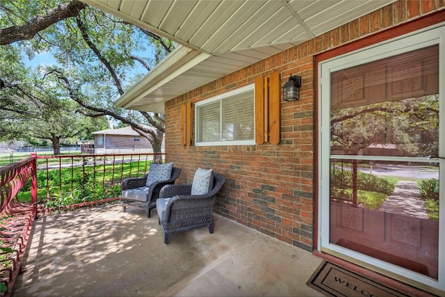 view of patio / terrace featuring covered porch