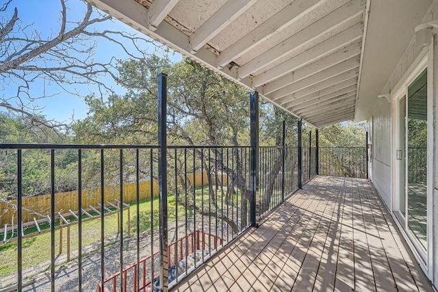 7507 Davy Dr, Volente, TX 78641 - wooden terrace with a fenced backyard